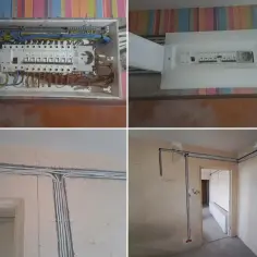 Nowy rozdzielacz i nowe przewody elektryczne – trwa wymiana instalacji elektrycznej.