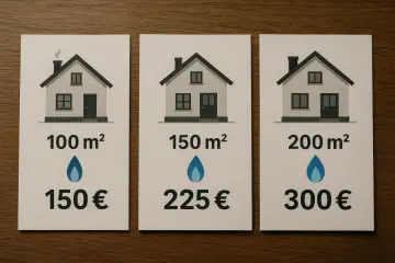 Porównanie kosztów ogrzewania gazowego dla domów 100, 150 i 200 m².